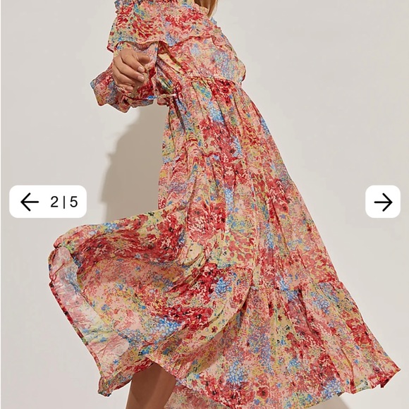River Island Floral Off Shoulder Bardot Dress PERFECT WEDDING GUEST DRESS - Picture 4 of 8